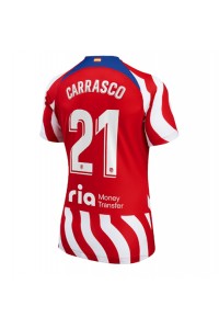Fotbalové Dres Atletico Madrid Yannick Carrasco #21 Dámské Domácí Oblečení 2022-23 Krátký Rukáv